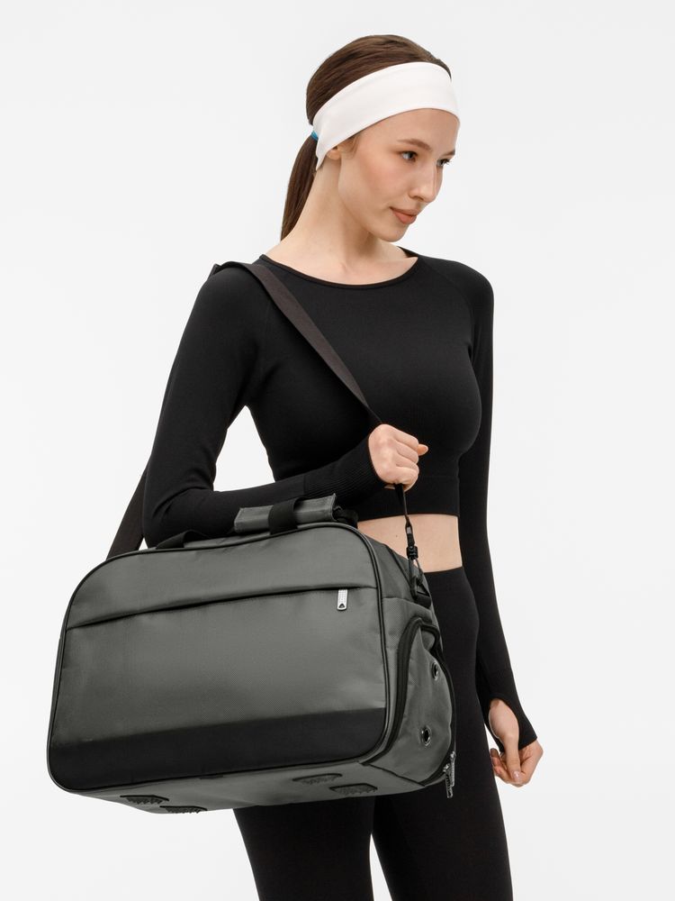 Спортивная сумка Atlantes, серая с черным — изображение 9