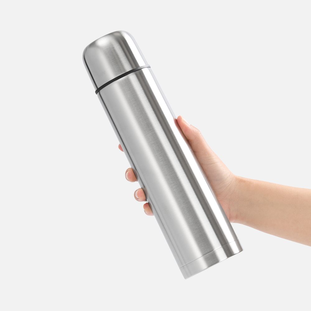 Термос Plain 1000, ver.2, серебристый — изображение 6