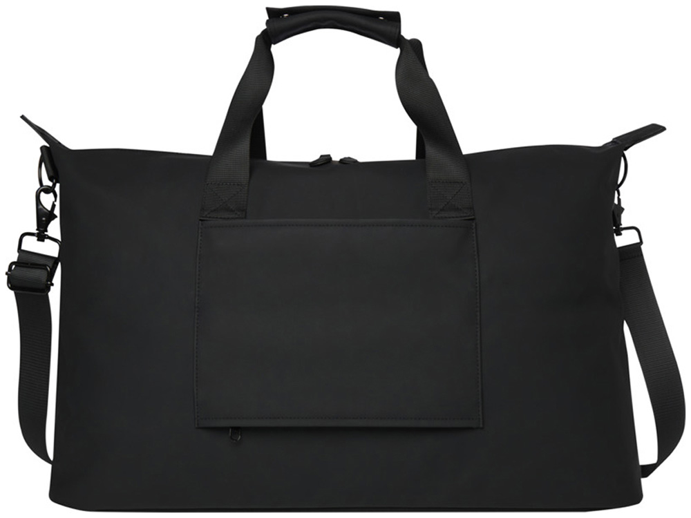 Спортивная сумка для ноутбука с диагональю экрана 15,6 дюйма Turner, изготовленная из переработанных материалов согласно стандарту GRS - сплошной черный — изображение 2