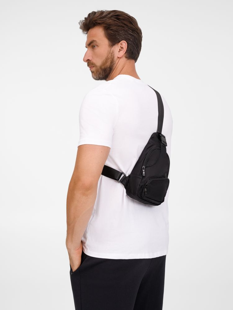 Спортивный кросс-боди рюкзак Bagventure, черный — изображение 7
