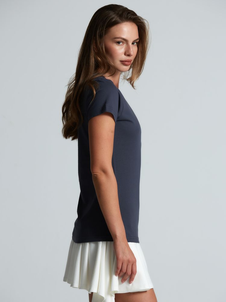 Футболка женская T-bolka Lady, темно-серая (графит) — изображение 5