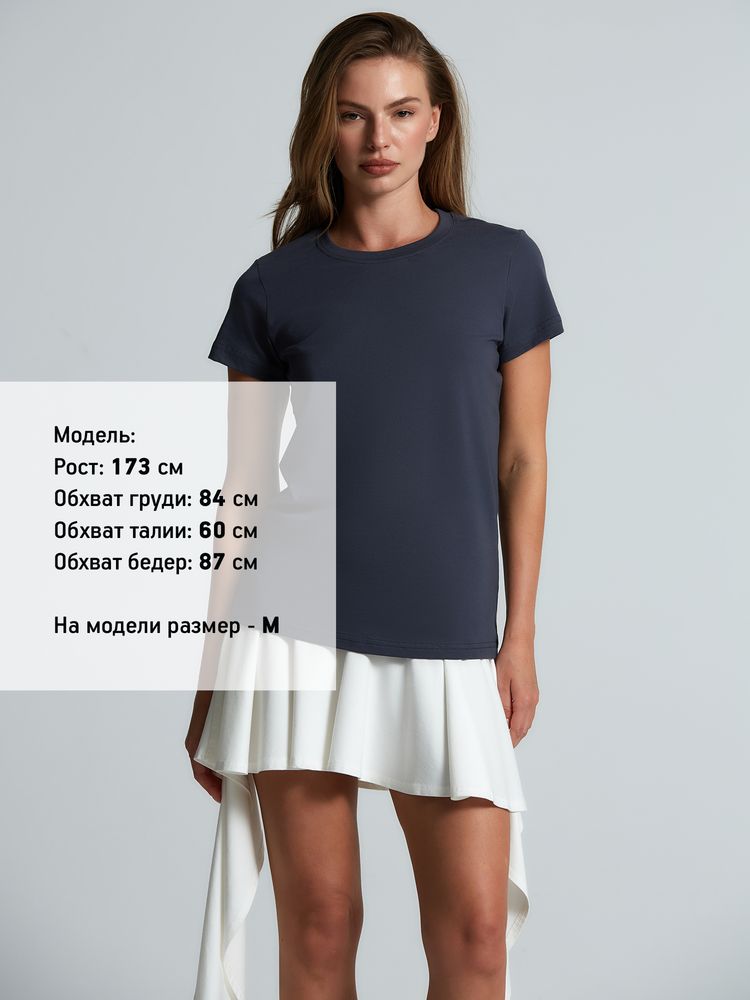Футболка женская T-bolka Lady, темно-серая (графит) — изображение 3