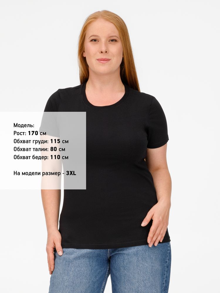 Футболка женская T-bolka Lady, черная — изображение 10