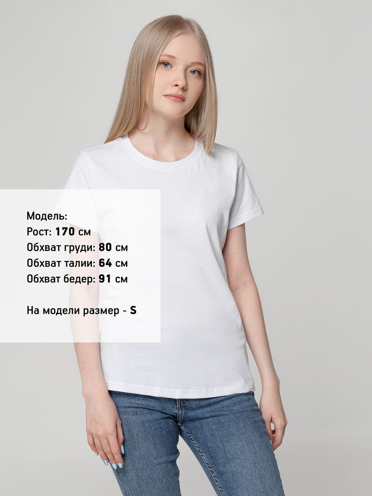 Футболка женская T-bolka Lady, белая — изображение 4