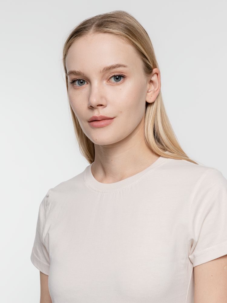 Футболка женская T-bolka Lady, молочно-белая — изображение 6