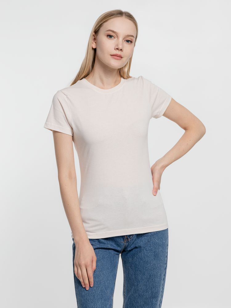 Футболка женская T-bolka Lady, молочно-белая — изображение 4