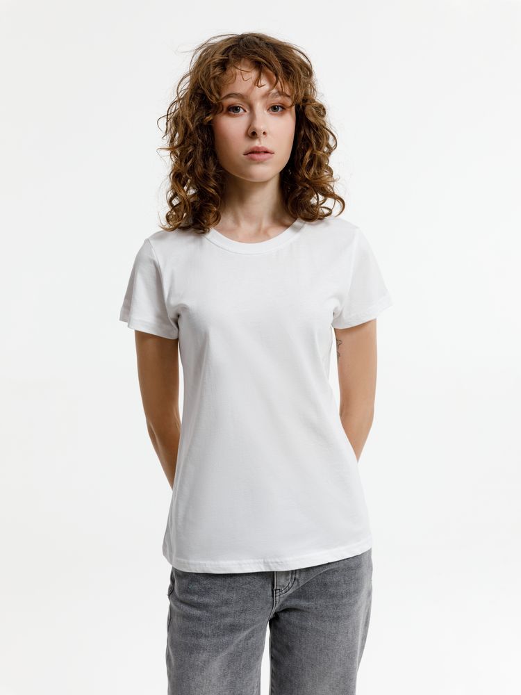 Футболка женская T-bolka Lady, белая (белоснежная) — изображение 5