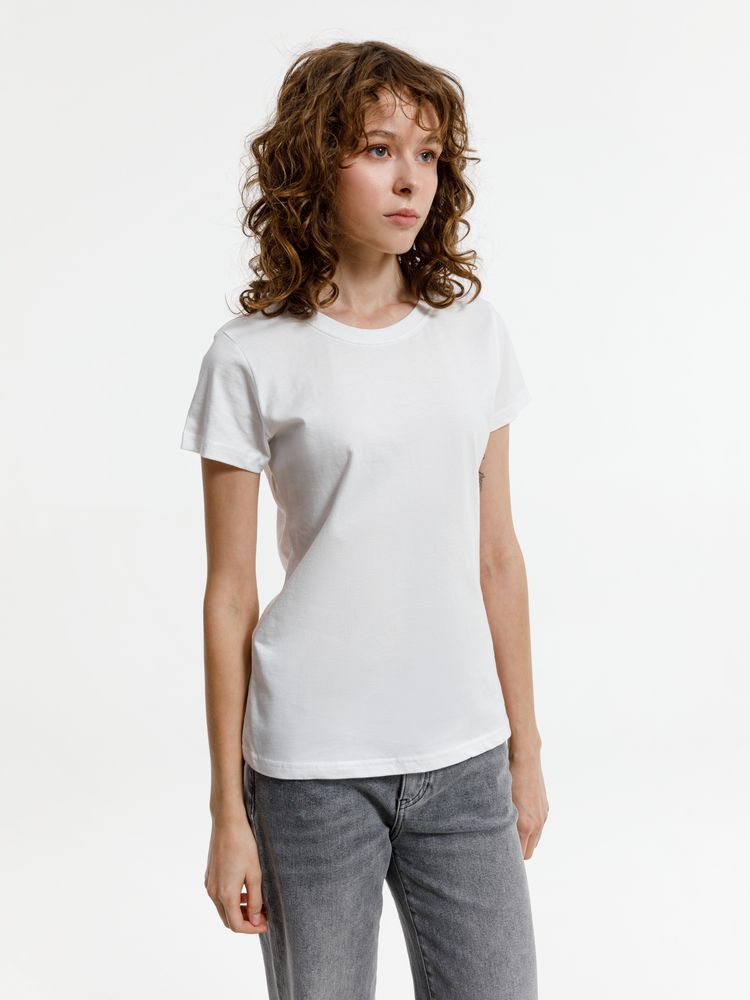 Футболка женская T-bolka Lady, белая (белоснежная) — изображение 8