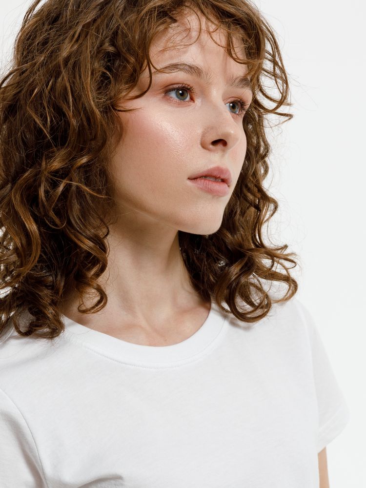 Футболка женская T-bolka Lady, белая (белоснежная) — изображение 9