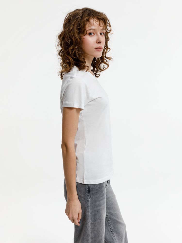 Футболка женская T-bolka Lady, белая (белоснежная) — изображение 7