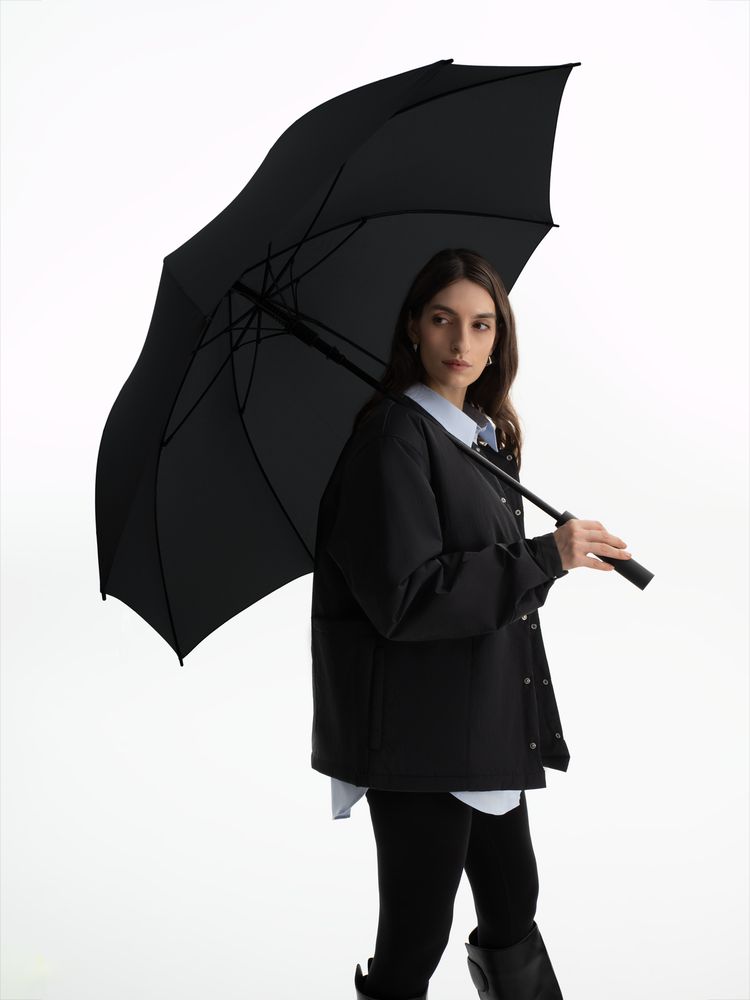 Зонт-трость Simple Golf, черный — изображение 2