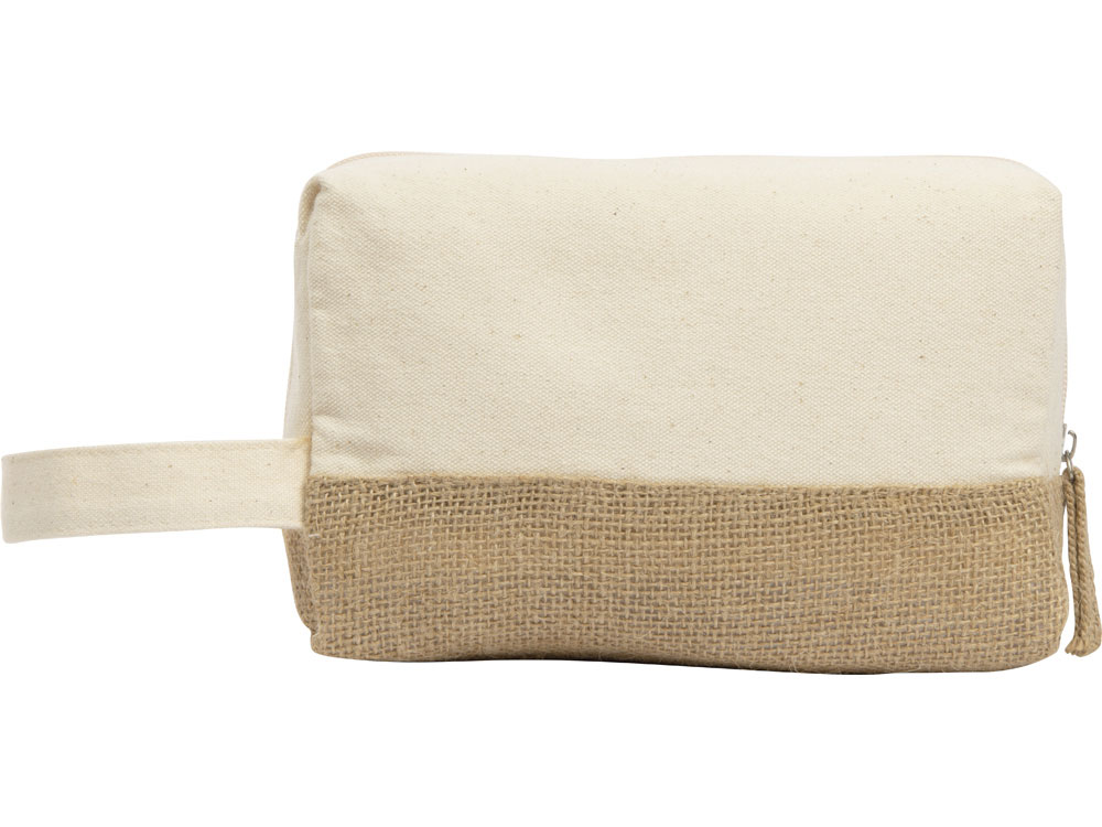 Косметичка Jute с ручкой из хлопка и джута, натуральный — изображение 3