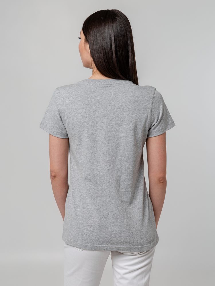 Футболка женская T-bolka Stretch Lady, серый меланж — изображение 11