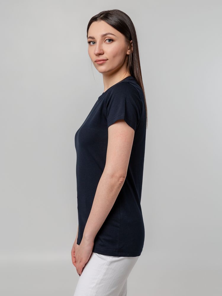 Футболка женская T-bolka Stretch Lady, темно-синяя (navy) — изображение 7