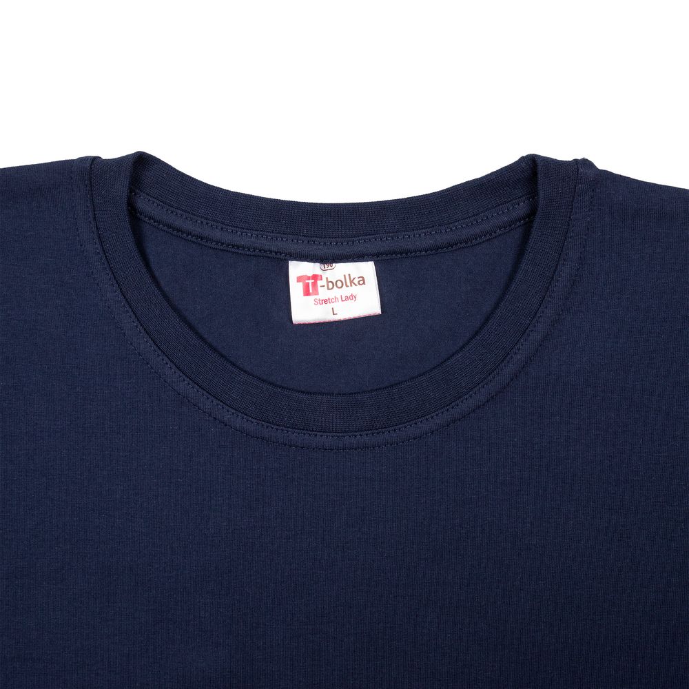 Футболка женская T-bolka Stretch Lady, кобальт (темно-синяя) — изображение 3