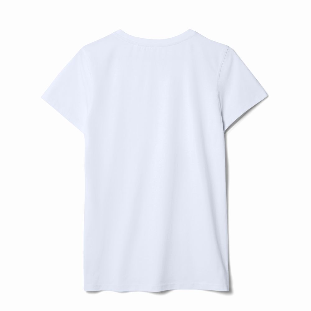 Футболка женская T-bolka Stretch Lady, белая (холодный оттенок) — изображение 2