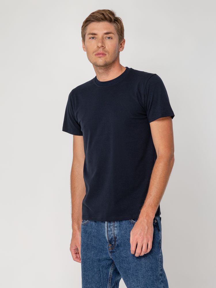 Футболка мужская T-bolka Stretch, темно-синяя — изображение 5