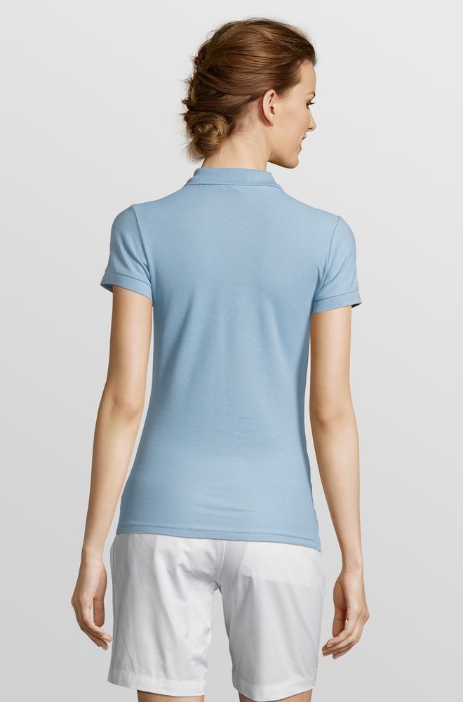 Рубашка поло женская People 210, голубая — изображение 5