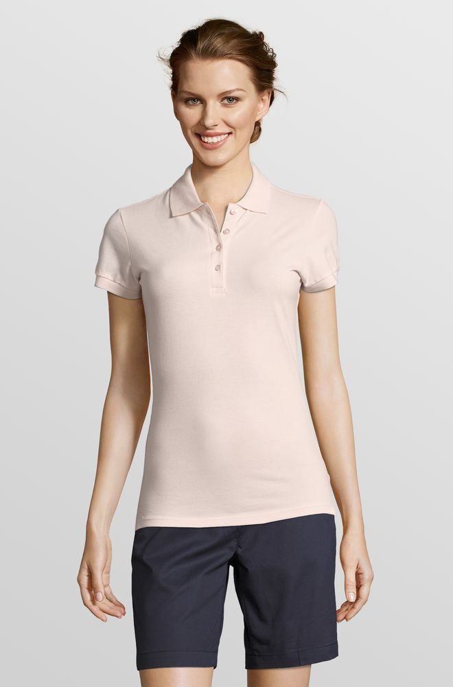 Рубашка поло женская People 210, нежно-розовая — изображение 5