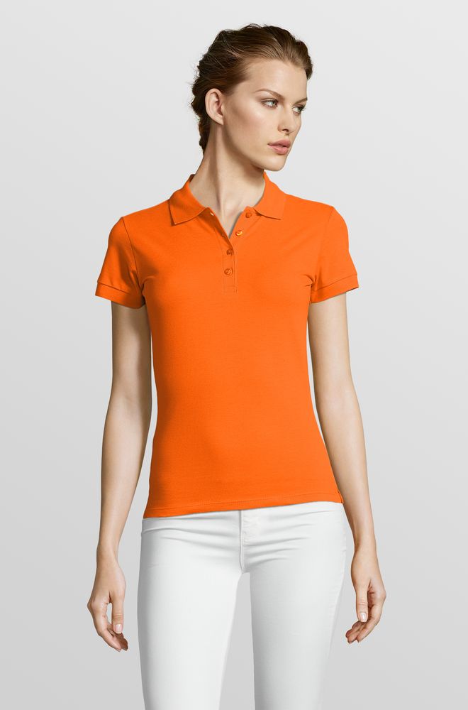 Рубашка поло женская People 210, оранжевая — изображение 4