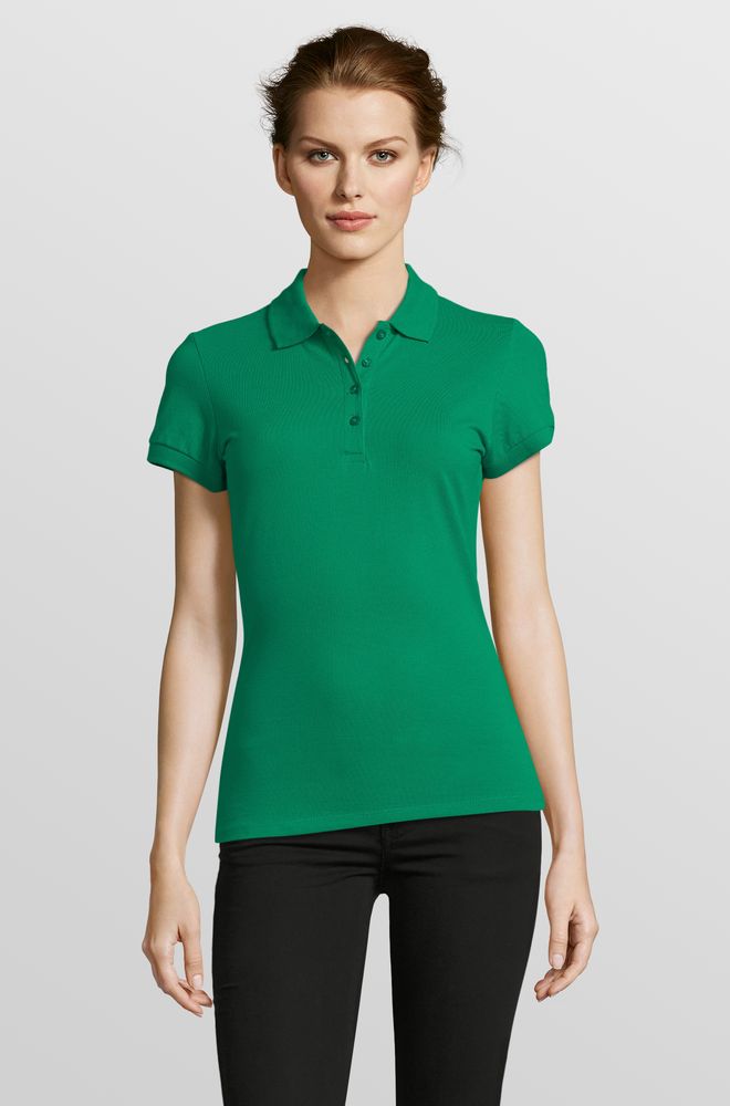 Рубашка поло женская People 210, ярко-зеленая — изображение 4