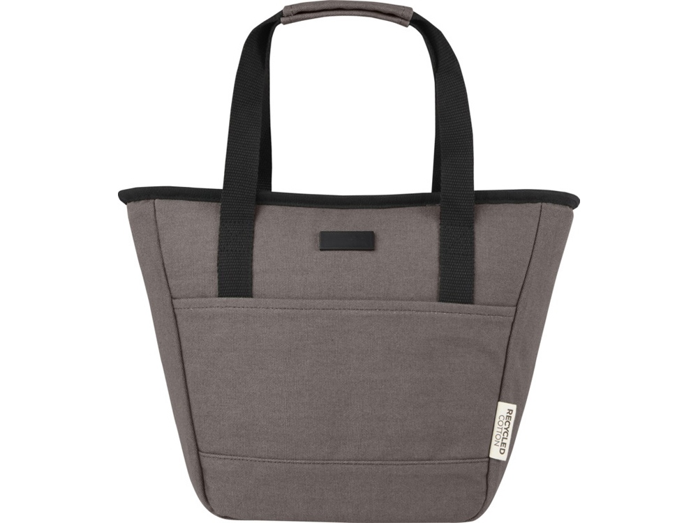 Пищевая сумка-холодильник Joey из брезента, переработанного по стандарту GRS, объемом 6 л на 9 банок, серый — изображение 2