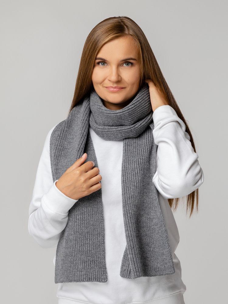 Шарф Tommi, серый меланж — изображение 6