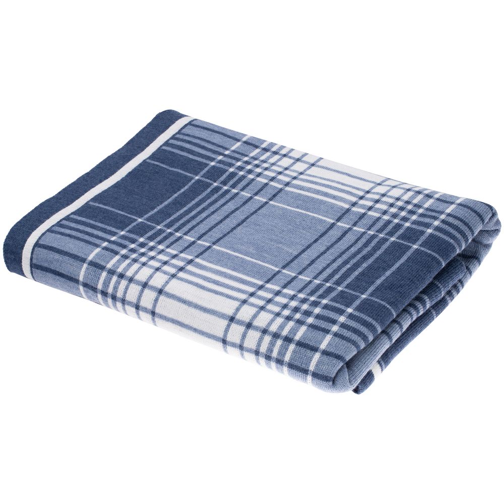 Плед Duotone, синий с белым — изображение 5