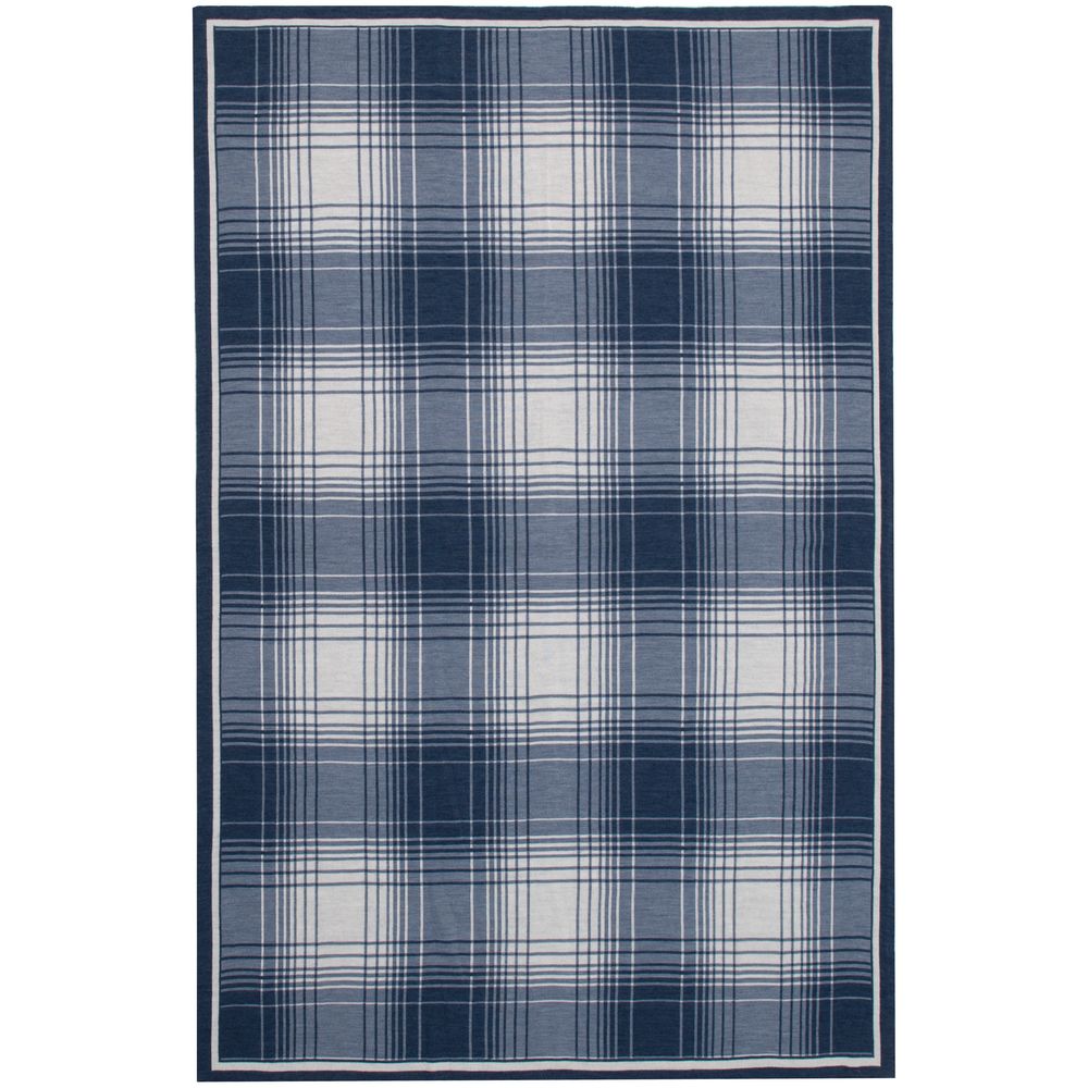 Плед Duotone, синий с белым — изображение 3