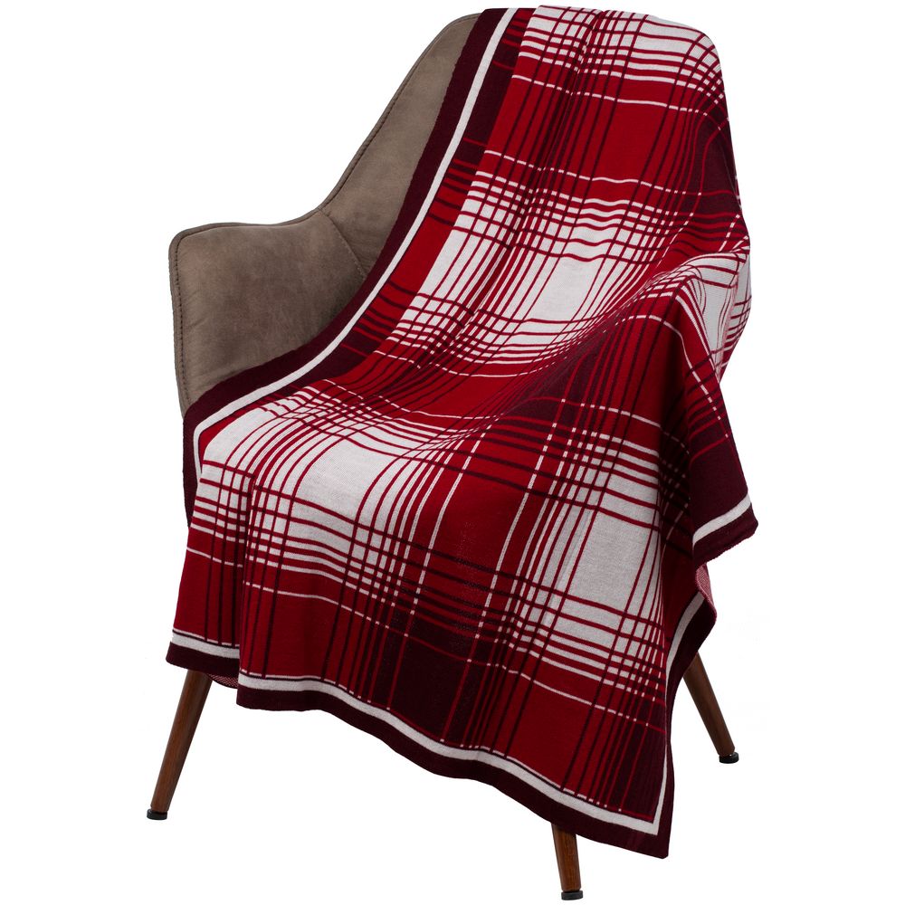 Плед Duotone, красный с белым — изображение 2