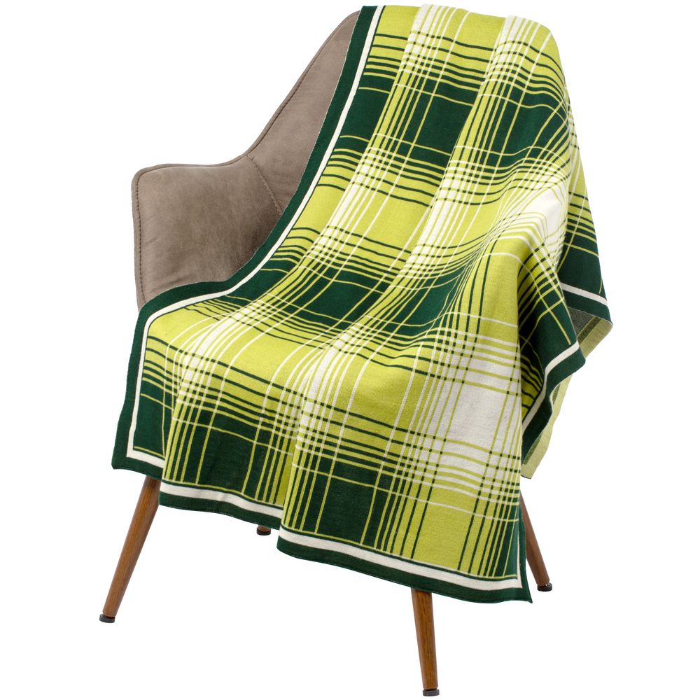 Плед Duotone, зеленый с белым — изображение 2