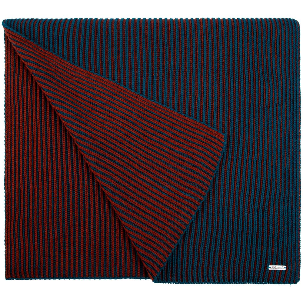 Шарф Nobilis, бирюзовый с терракотовым — изображение 2