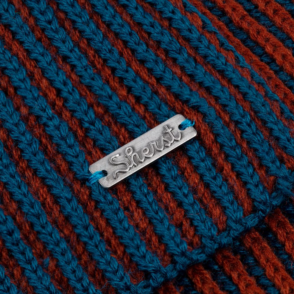 Шарф Nobilis, бирюзовый с терракотовым — изображение 5