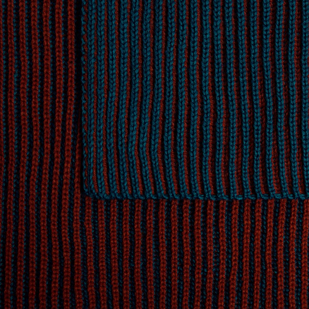 Шарф Nobilis, бирюзовый с терракотовым — изображение 4