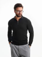 Рубашка поло мужская с длинным рукавом Terrazzo, черная