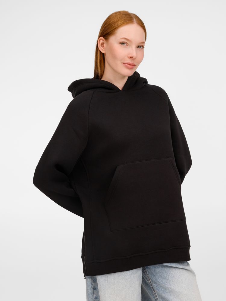 Худи унисекс оверсайз Easy Street, черное — изображение 12