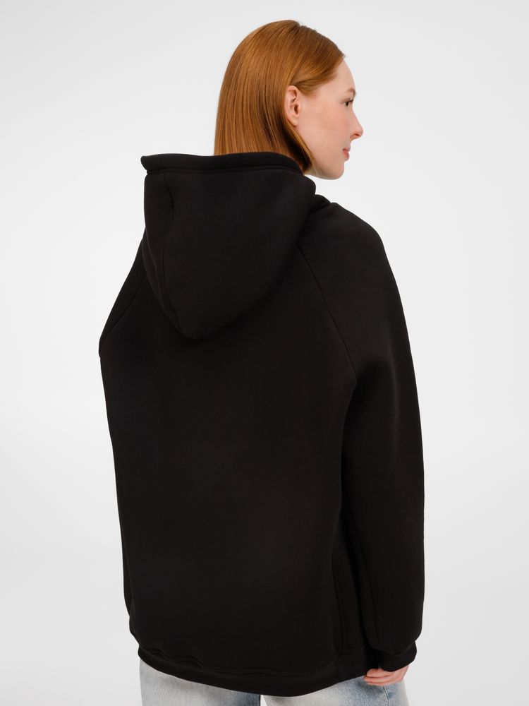 Худи унисекс оверсайз Easy Street, черное — изображение 14