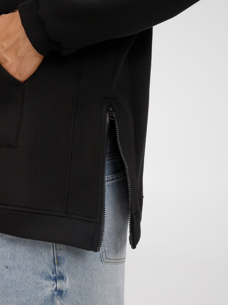 Худи унисекс оверсайз Easy Street, черное — изображение 8