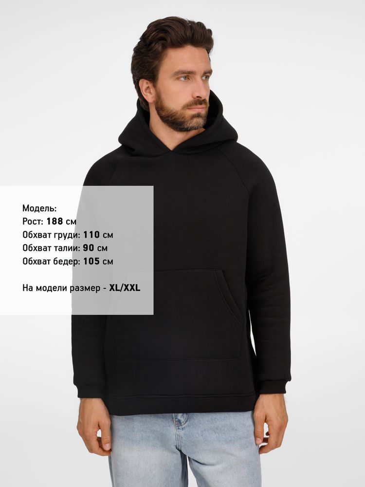 Худи унисекс оверсайз Easy Street, черное — изображение 5