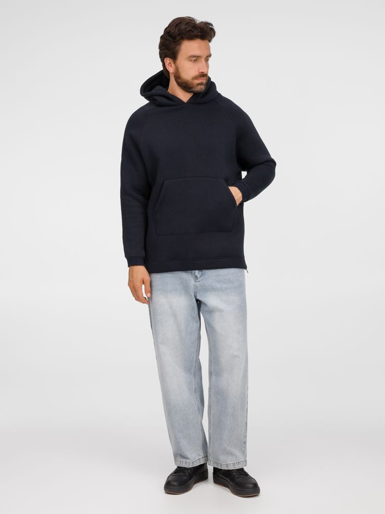 Худи унисекс оверсайз Easy Street, темно-синее — изображение 10