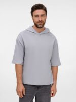 Футболка оверсайз унисекс с капюшоном Neofit, светло-серая