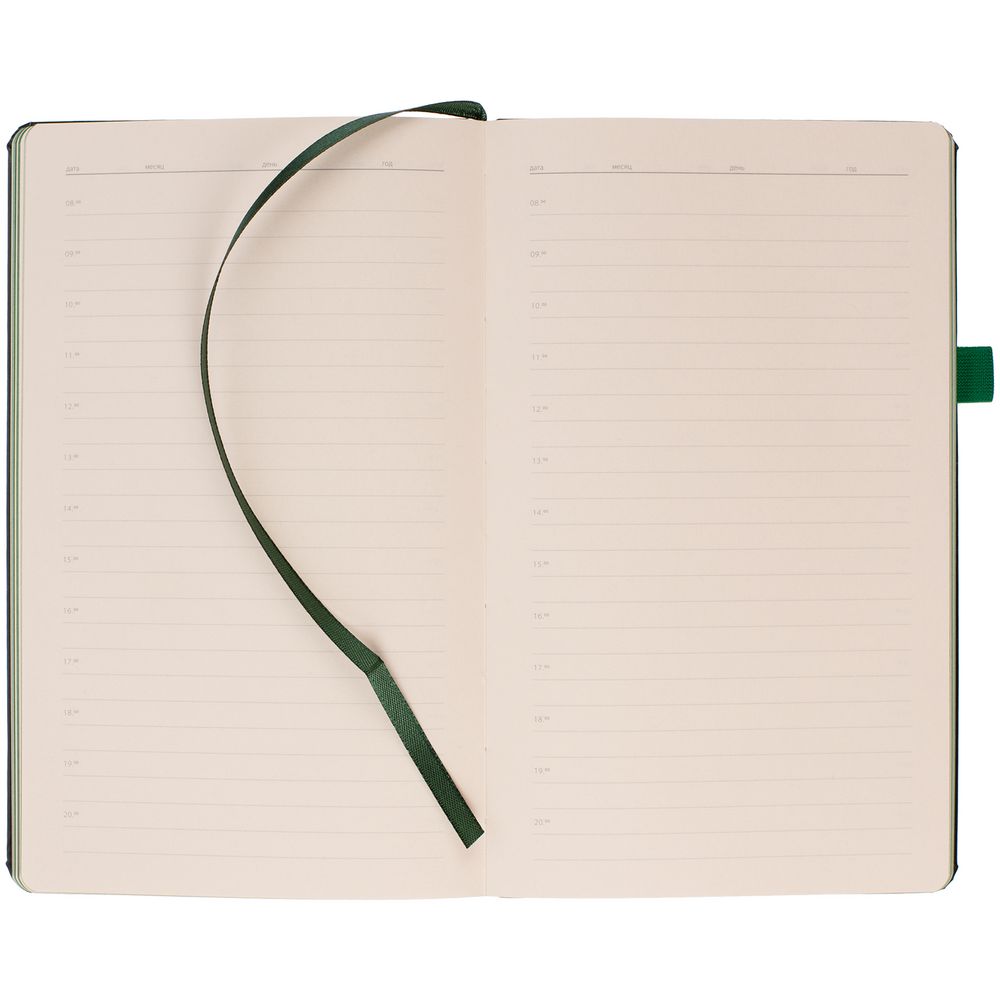 Ежедневник Ton Black, недатированный, черный с зеленым — изображение 3