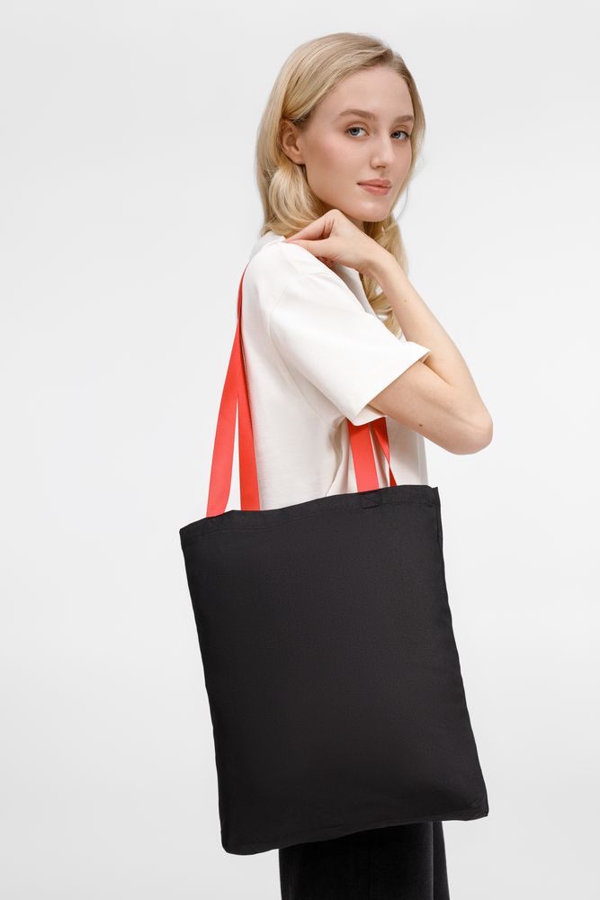 Шопер B4, черный с красными ручками — изображение 3
