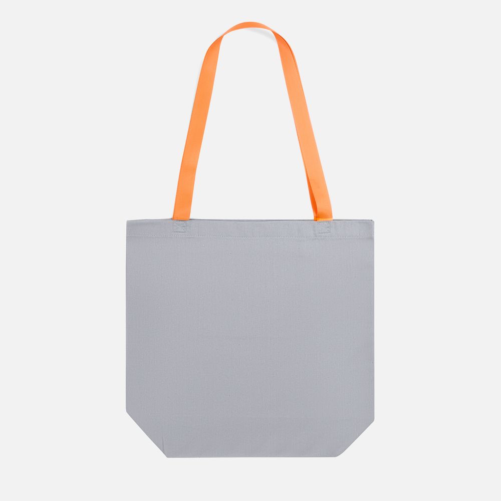 Шопер B5, серый с оранжевыми ручками — изображение 2