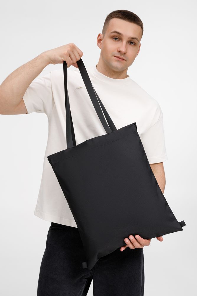 Шопер B3, черный с черными ручками — изображение 3