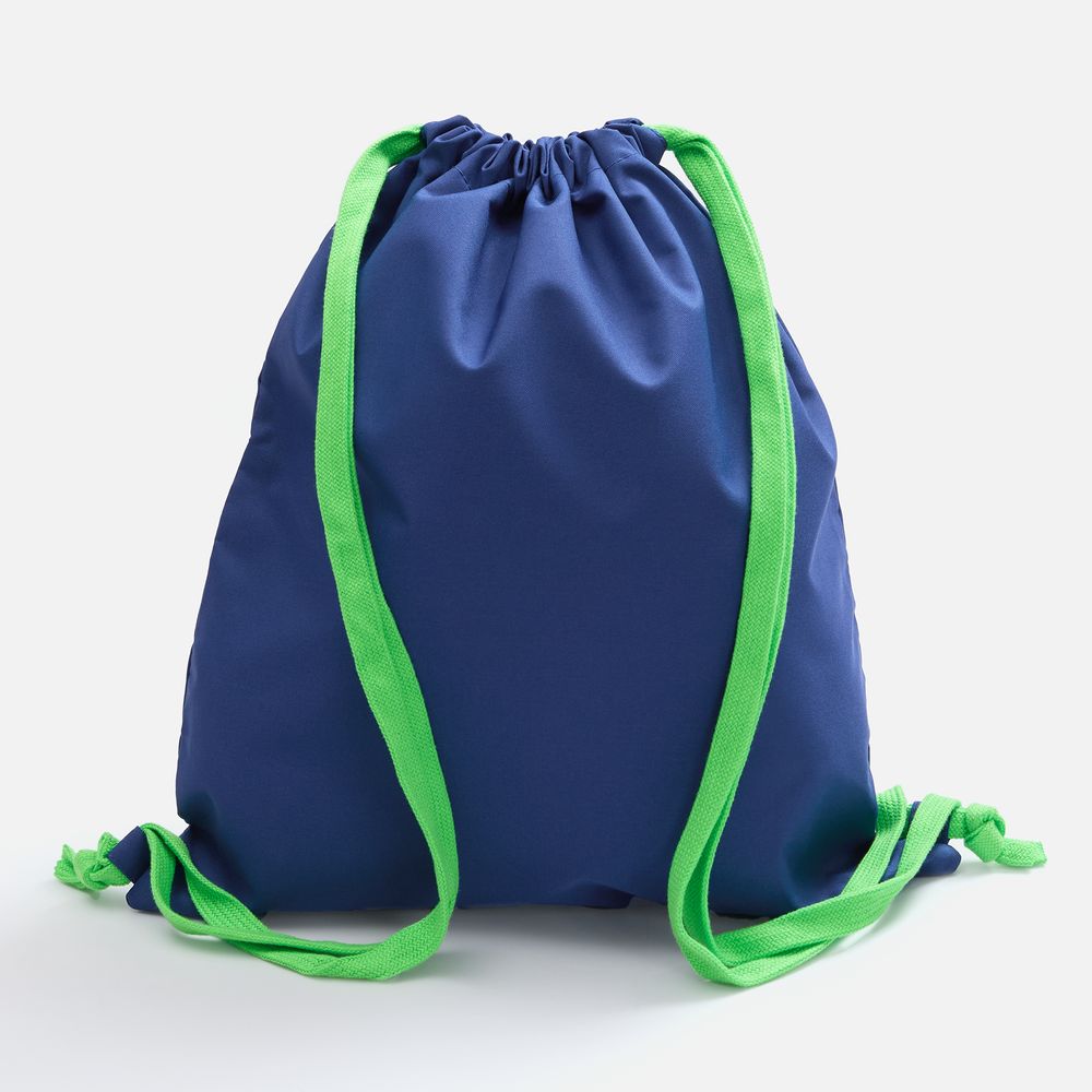 Рюкзак B3, синий с зелеными лямками — изображение 2