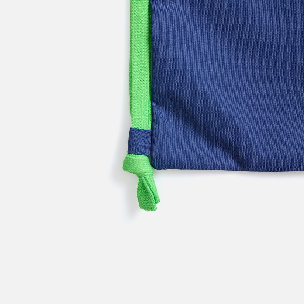 Рюкзак B3, синий с зелеными лямками — изображение 4