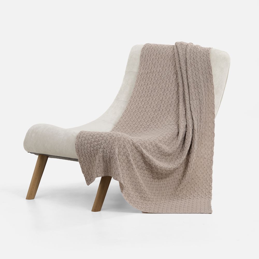 Плед Braidera, бежевый меланж — изображение 2