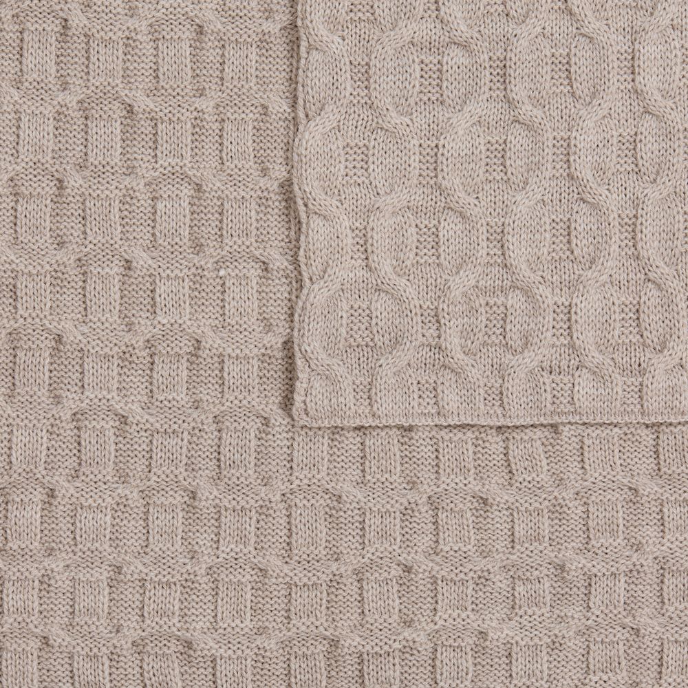 Плед Braidera, бежевый меланж — изображение 3