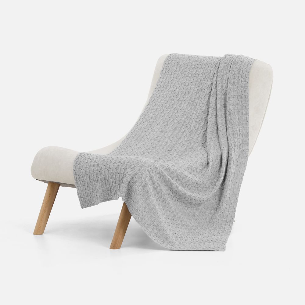 Плед Braidera, серебристо-серый меланж — изображение 2